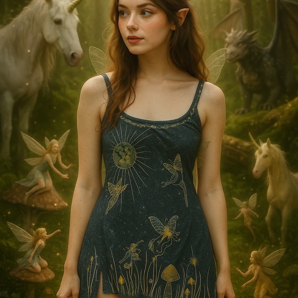 Fairy Sparkle Mini Dress Small - Picture 1 of 9